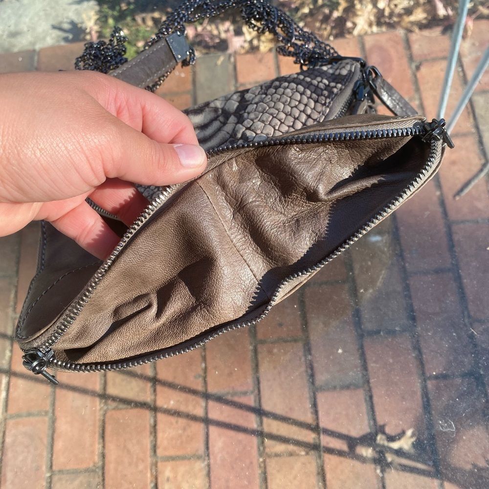 BOYY Python Embossed Leather Slash Crossbody Bag NWT - Picture 11 of 14